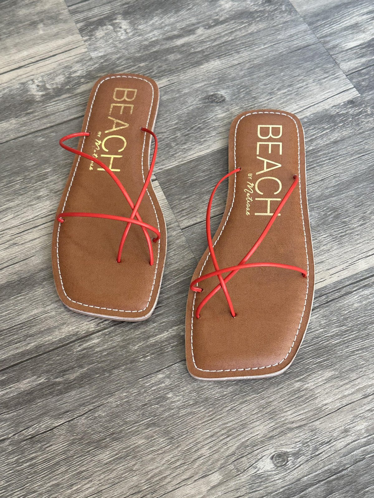 Coastline Cherry Red Sandals for beach outings, perfect with tropical vacation dresses or stylish tops for women.