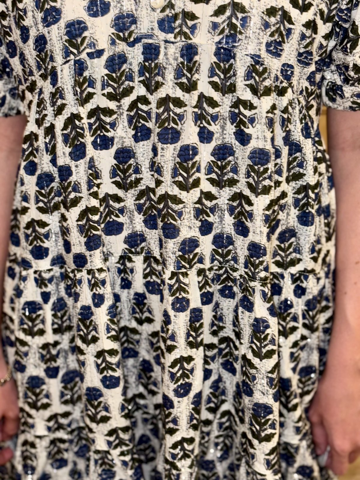 Anna Dress featuring a colorful floral pattern, perfect for coastal boutique clothing and tropical vacation dresses.