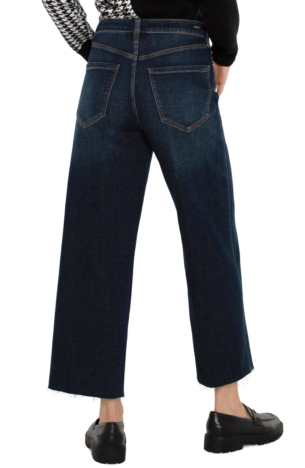 Liverpool Stride Hi-Rise Cut Hem Denim Jeans perfect for coastal boutique clothing and curated women's fashion.