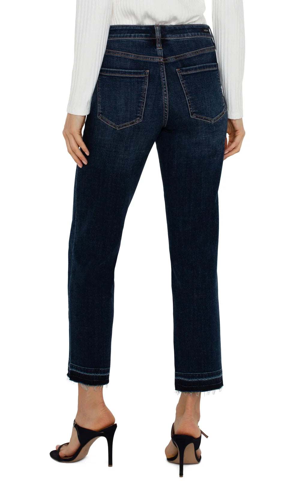 Liverpool Liv Non-Skinny Jean with let down hem, perfect for coastal boutique clothing and curvy plus size fashion.