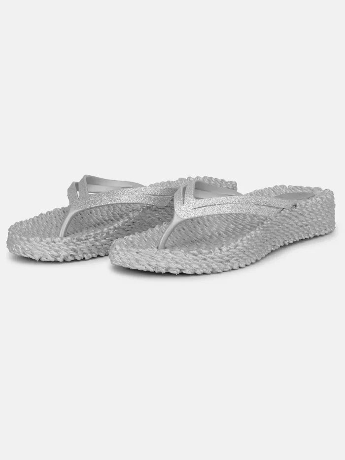 CHEERFUL FLIP FLOPS-PLATFORM (SILVER) ILSE JACOBSEN at Raggdoll Boutique, perfect for summer outfits and coastal fashion.