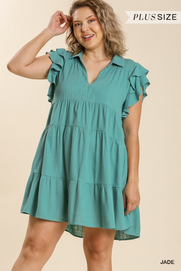 JADE COLOR PLUS DRESS - Raggdoll Boutique