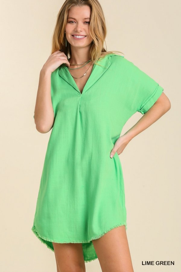 max and ash green dress Signature dress in green/purple – Fal-ash main image 1