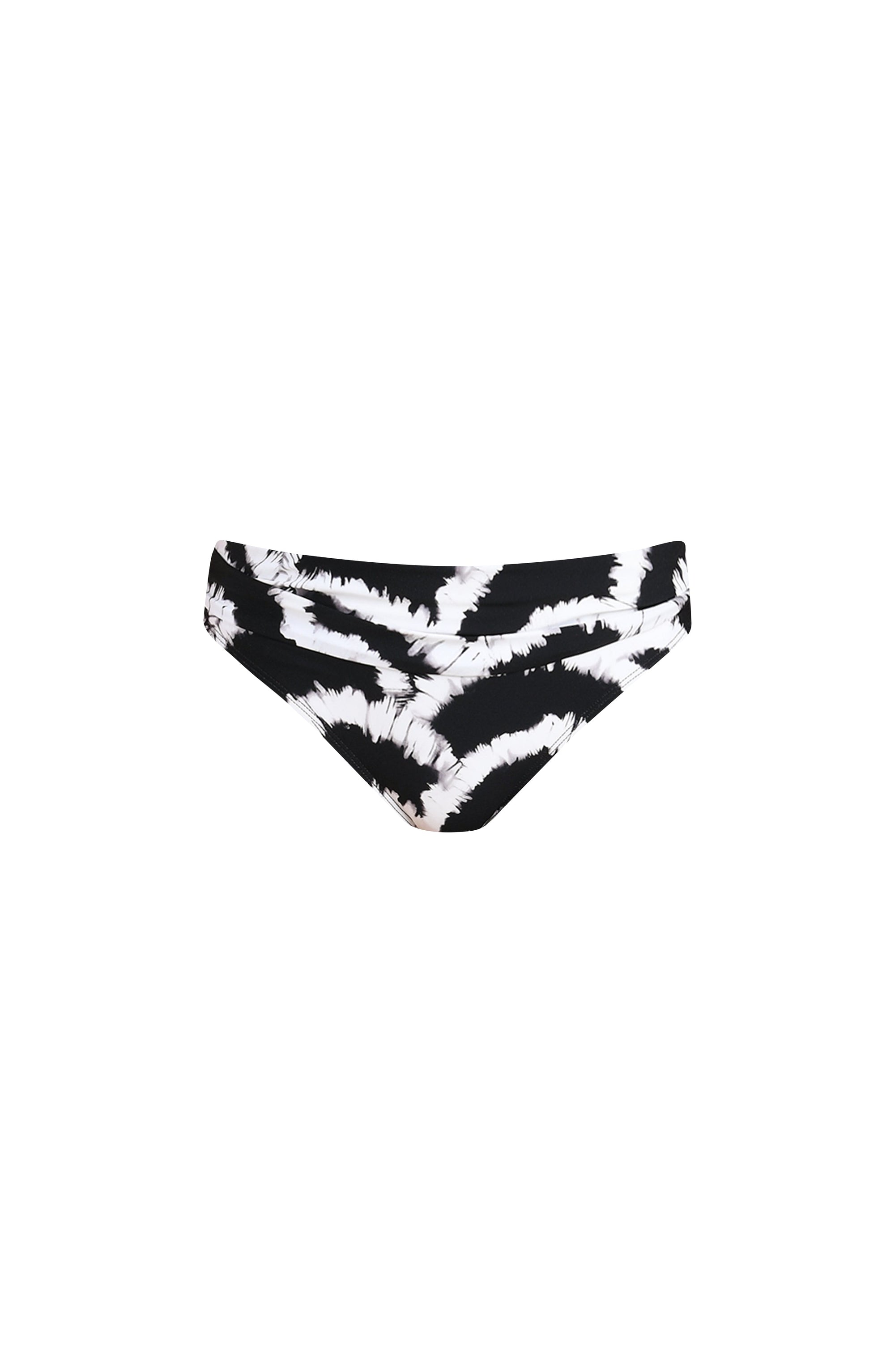 Woven Shadows shirred band hipster bottom in black — view 5