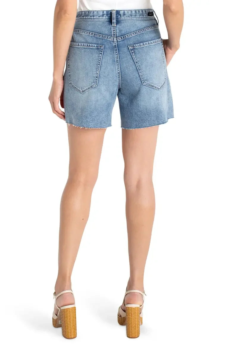 LP- High Waist Cutoff Denim Shorts-Manhattan