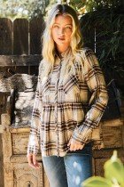 PLAID BABYDOLL FLANNEL TOP from Raggdoll Boutique, perfect for trendy coastal style and summer outfits Texas.
