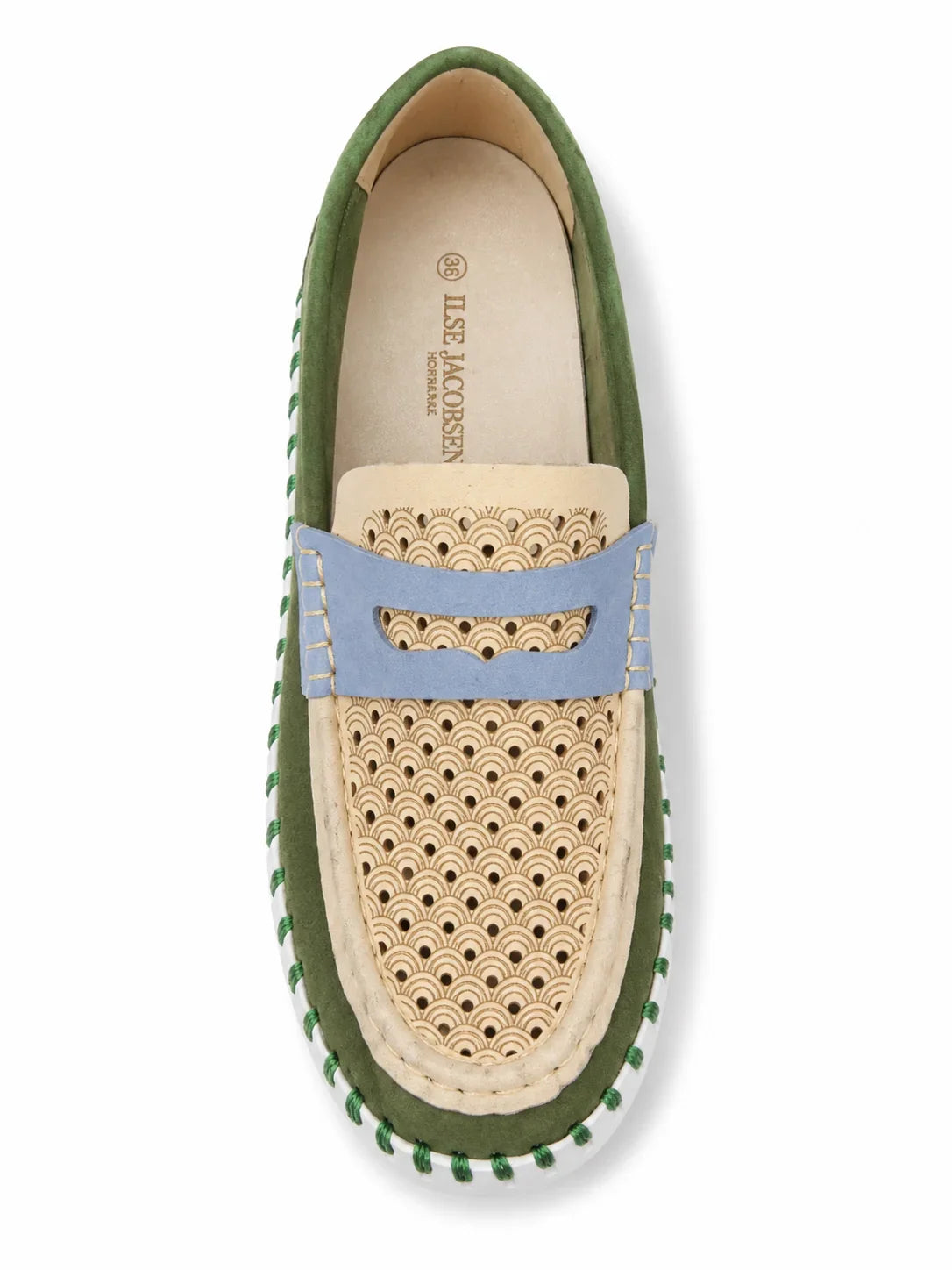 Artichoke Green TriColor Penny Loafer by Isle Jacobsen 3233