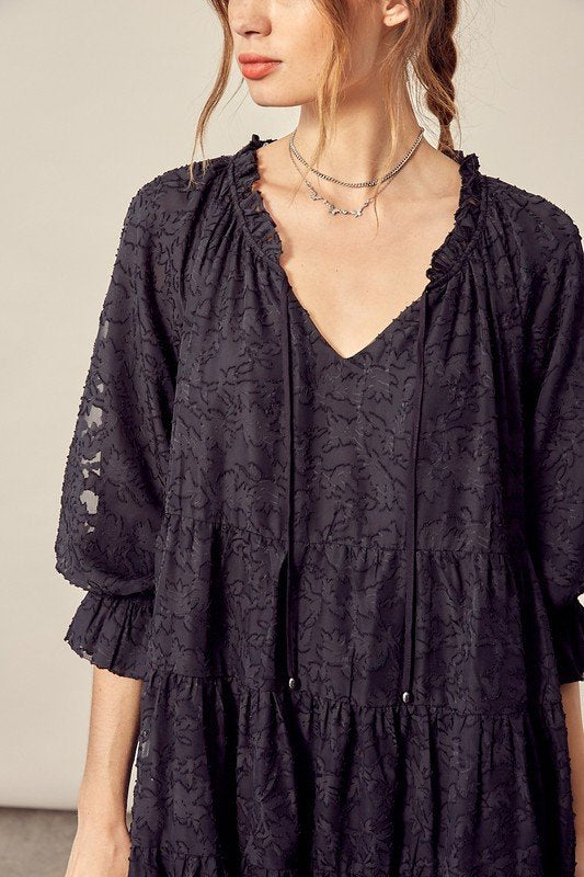 BLACK FLORAL BABY DOLL from Raggdoll Boutique, perfect for trendy coastal style and summer outfits Texas.