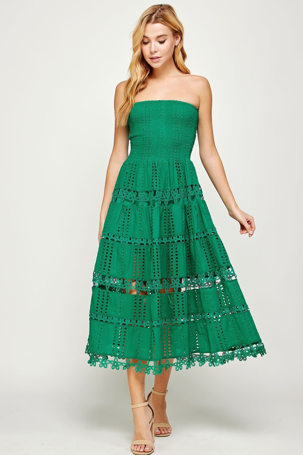OUR FAVORITE DRESS-EMERALD from Raggdoll Boutique, perfect for coastal fashion and summer outfits in Texas.