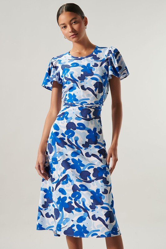 MONET FLOWER SHOWER DRESS from Raggdoll Boutique, trendy coastal style for summer outfits in Port Aransas.