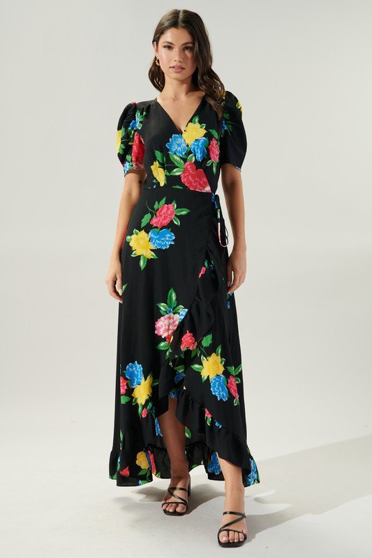 VACATION MODE DRESS showcased with vibrant floral patterns from Raggdoll Boutique, perfect for summer outfits Texas.