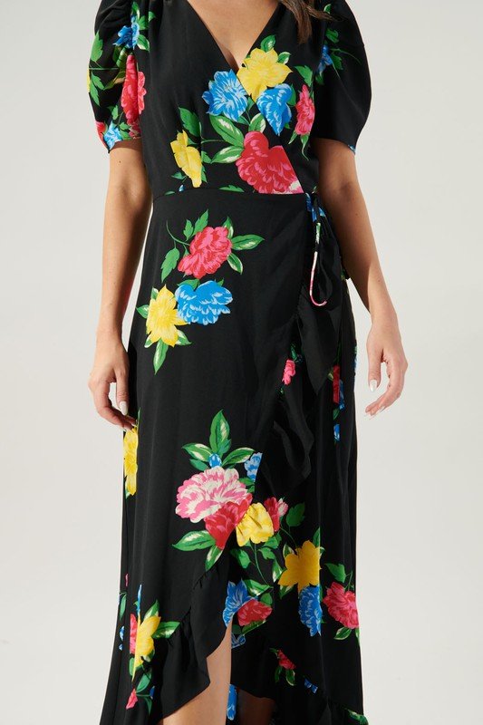 VACATION MODE DRESS featuring bold floral print, trendy coastal style from Raggdoll Boutique, perfect for summer outfits Texas.