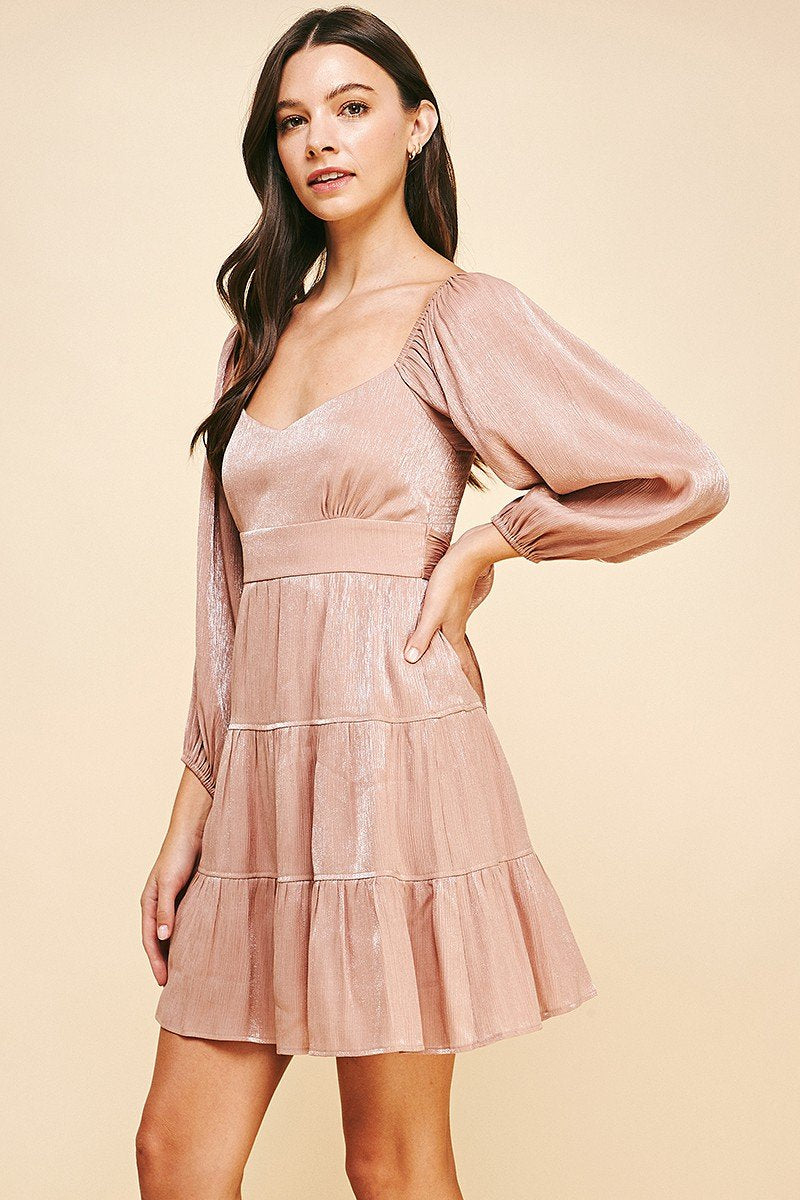 Slight Shimmer Dress from Raggdoll Boutique, perfect for summer outfits Texas and vacation wardrobe boutique.