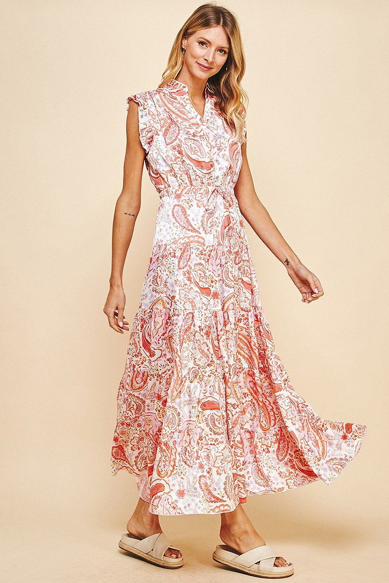 MIMOSA TIME MIDI DRESS at Raggdoll Boutique, perfect coastal fashion for women in Port Aransas, trendy summer outfits Texas.
