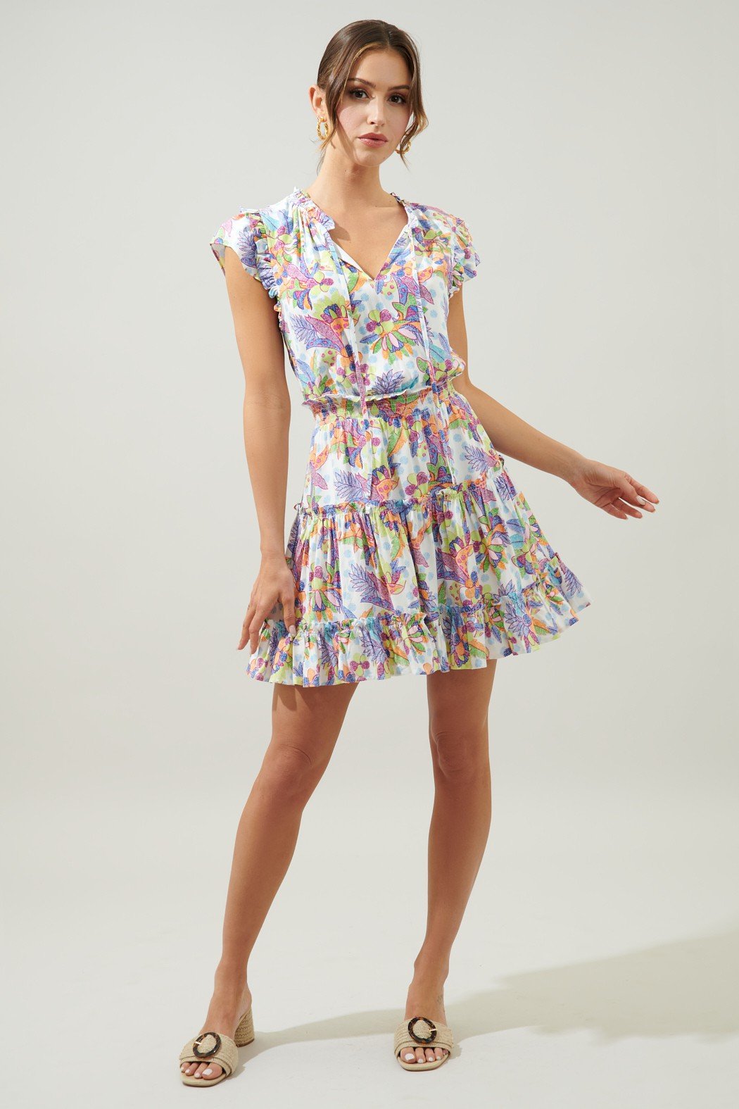 SO SINCERE DRESS: Floral beach dress perfect for tropical vacations, curvy plus size fashion from a coastal boutique clothing brand.