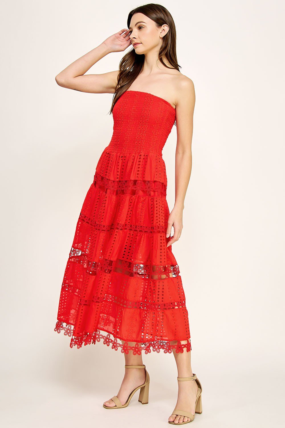 OUR FAVORITE DRESS-RED showcased as a trendy boutique dress at Raggdoll Boutique, perfect for summer outfits Texas.