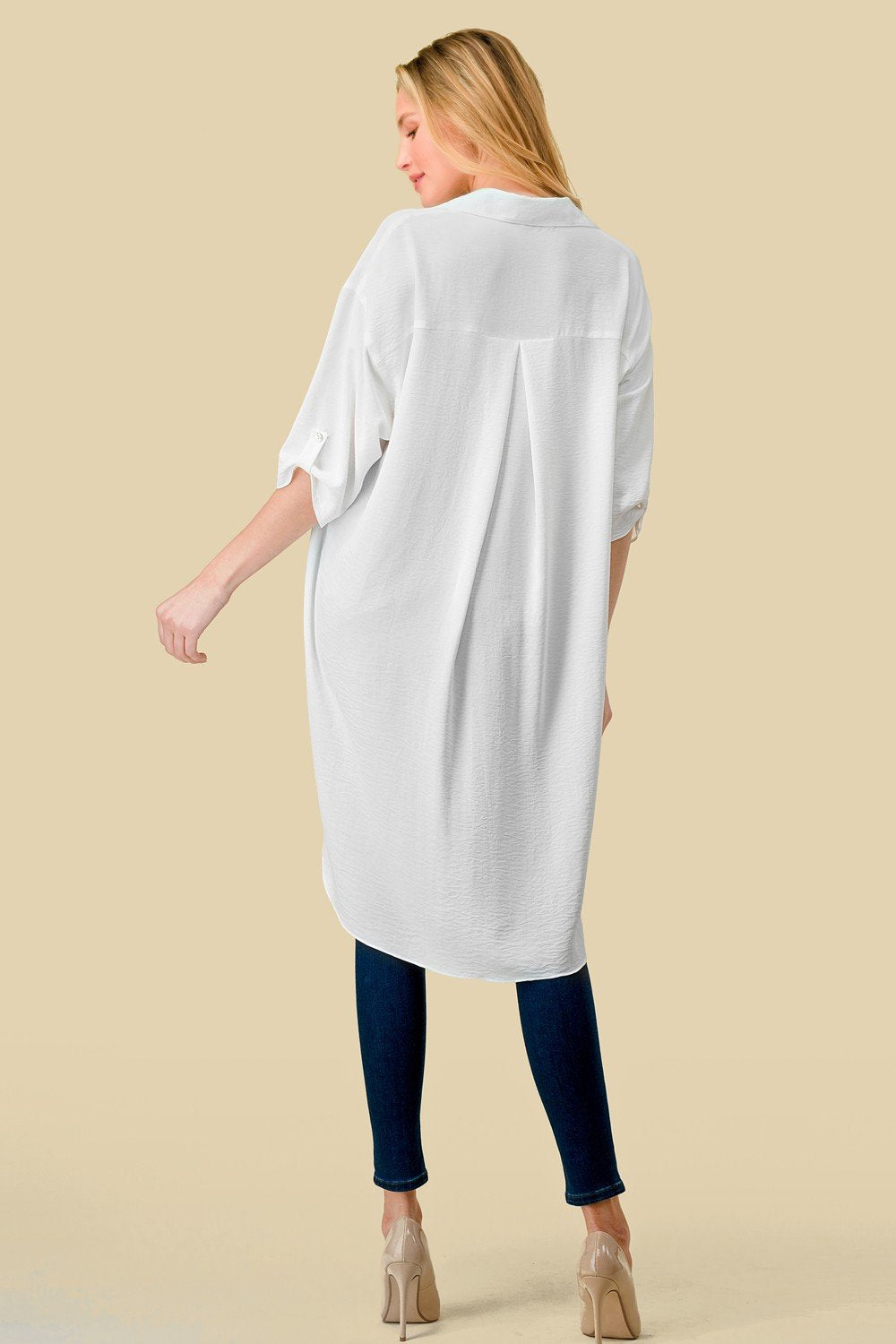 WHITE OVERSIZE TOP OR COVER-UP from Raggdoll Boutique, perfect for coastal fashion and summer outfits in Texas.