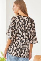 Pretty Black Mocha Blouse from Raggdoll Boutique, featuring trendy coastal style for summer outfits in Texas.