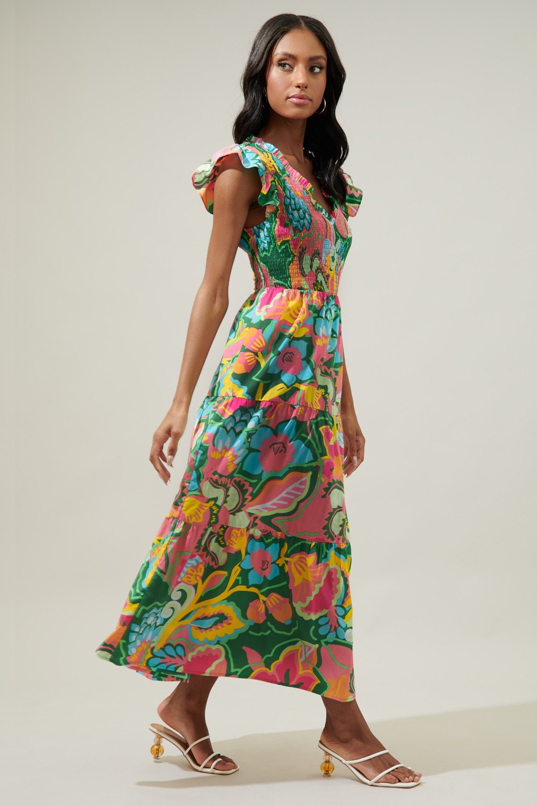 Stunning Lanai Dress from Raggdoll Boutique, perfect summer outfit for coastal fashion in Port Aransas.
