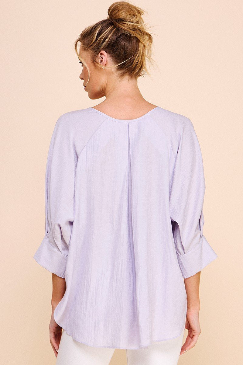 LILAC TEXTURED TOP from Raggdoll Boutique, perfect for trendy coastal style and summer outfits Texas.