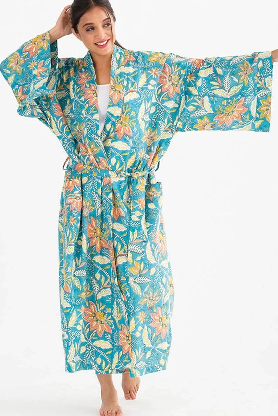 Lalita Block Print Kimono Robes