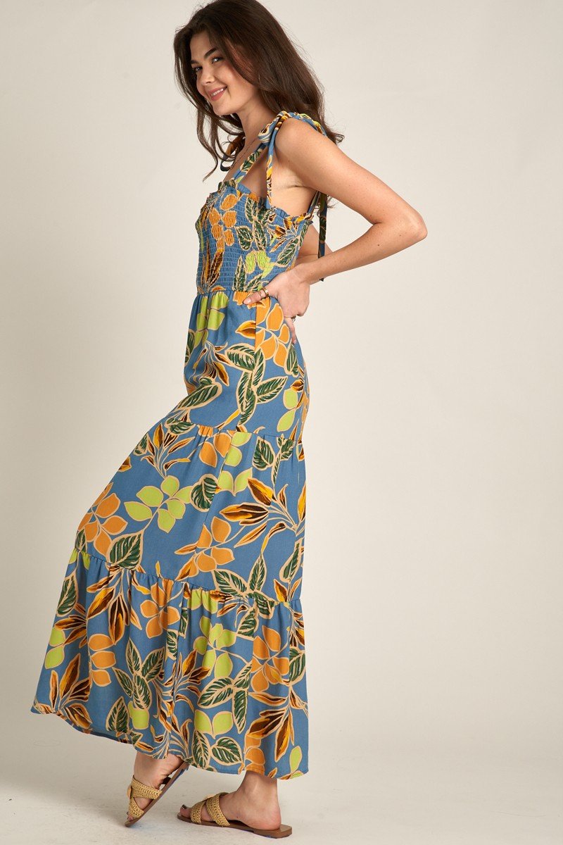 In the Tropics Dress from Raggdoll Boutique, showcasing trendy coastal style and summer outfits Texas.
