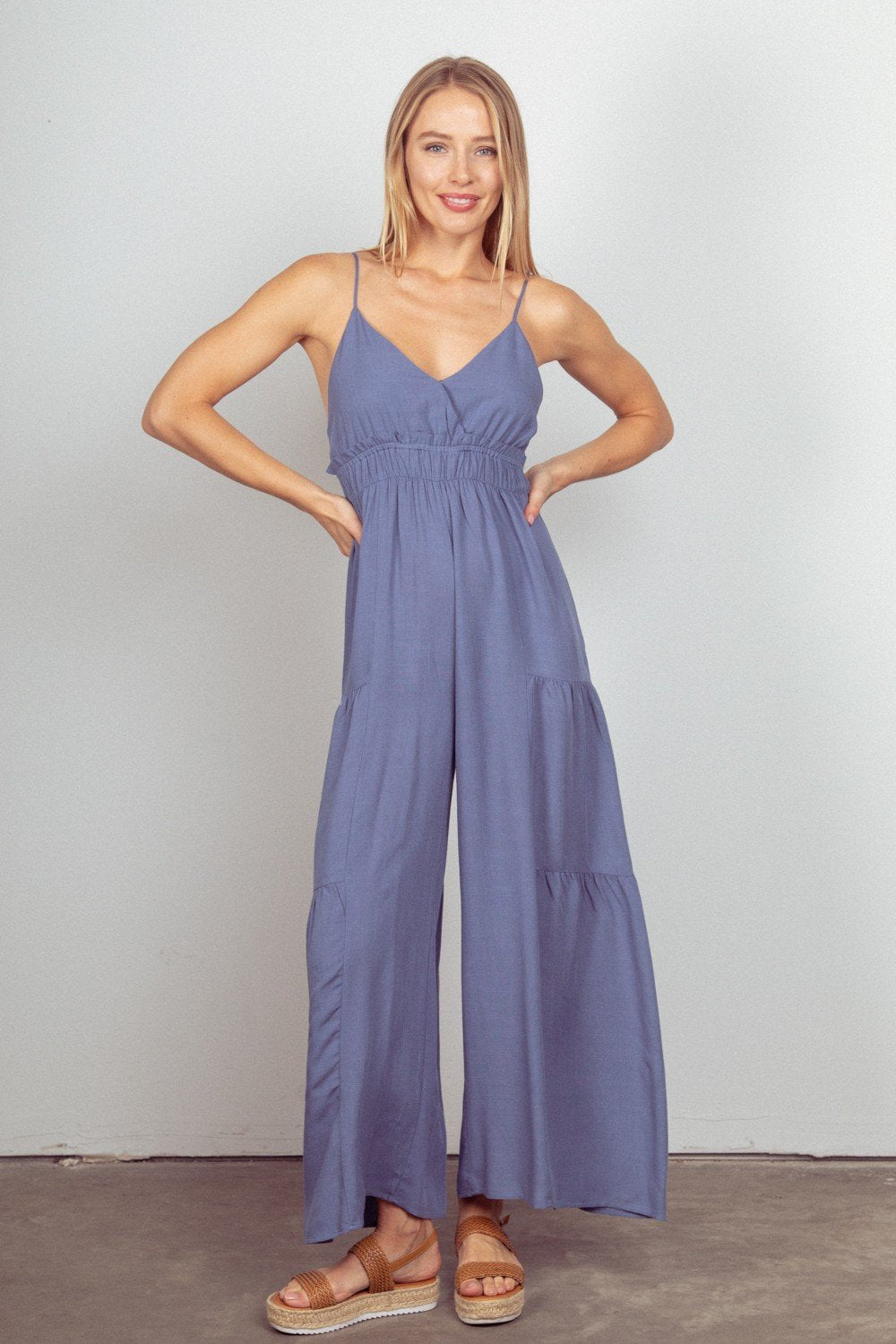 DENIM BLUE JUMPSUIT from Raggdoll Boutique, perfect for summer outfits in Texas and trendy coastal style.
