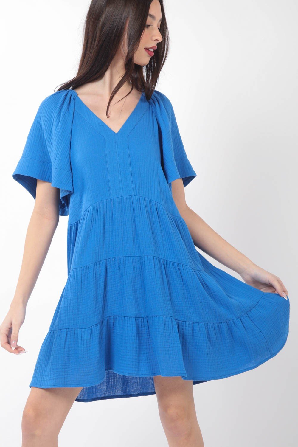 Plus Blue Dress from Raggdoll Boutique, perfect for trendy coastal style and summer outfits in Port Aransas.