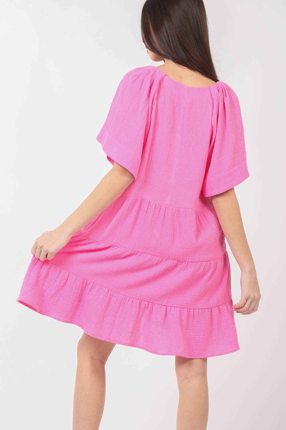 Plus Pink Dress from Raggdoll Boutique, perfect for summer outfits Texas and coastal fashion, ideal for vacation wardrobe.