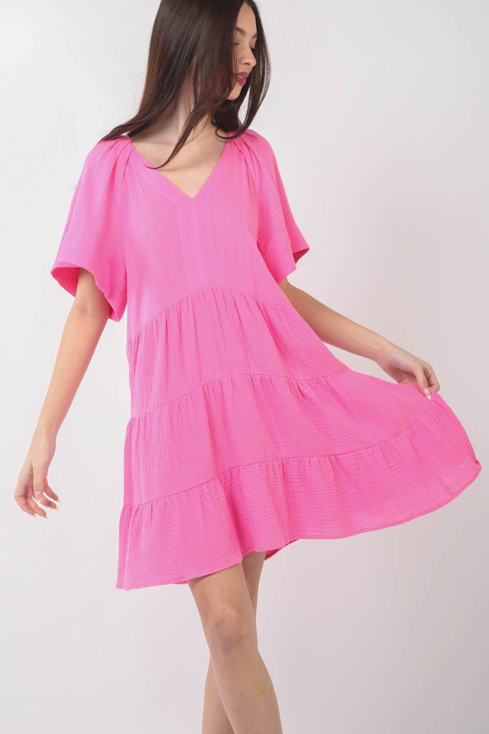 Plus Pink Dress from Raggdoll Boutique, perfect for summer outfits in Port Aransas, trendy coastal style.