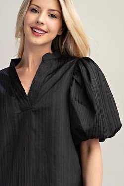 Hope Top in Black from Raggdoll Boutique, trendy coastal style for women's summer outfits in Texas.