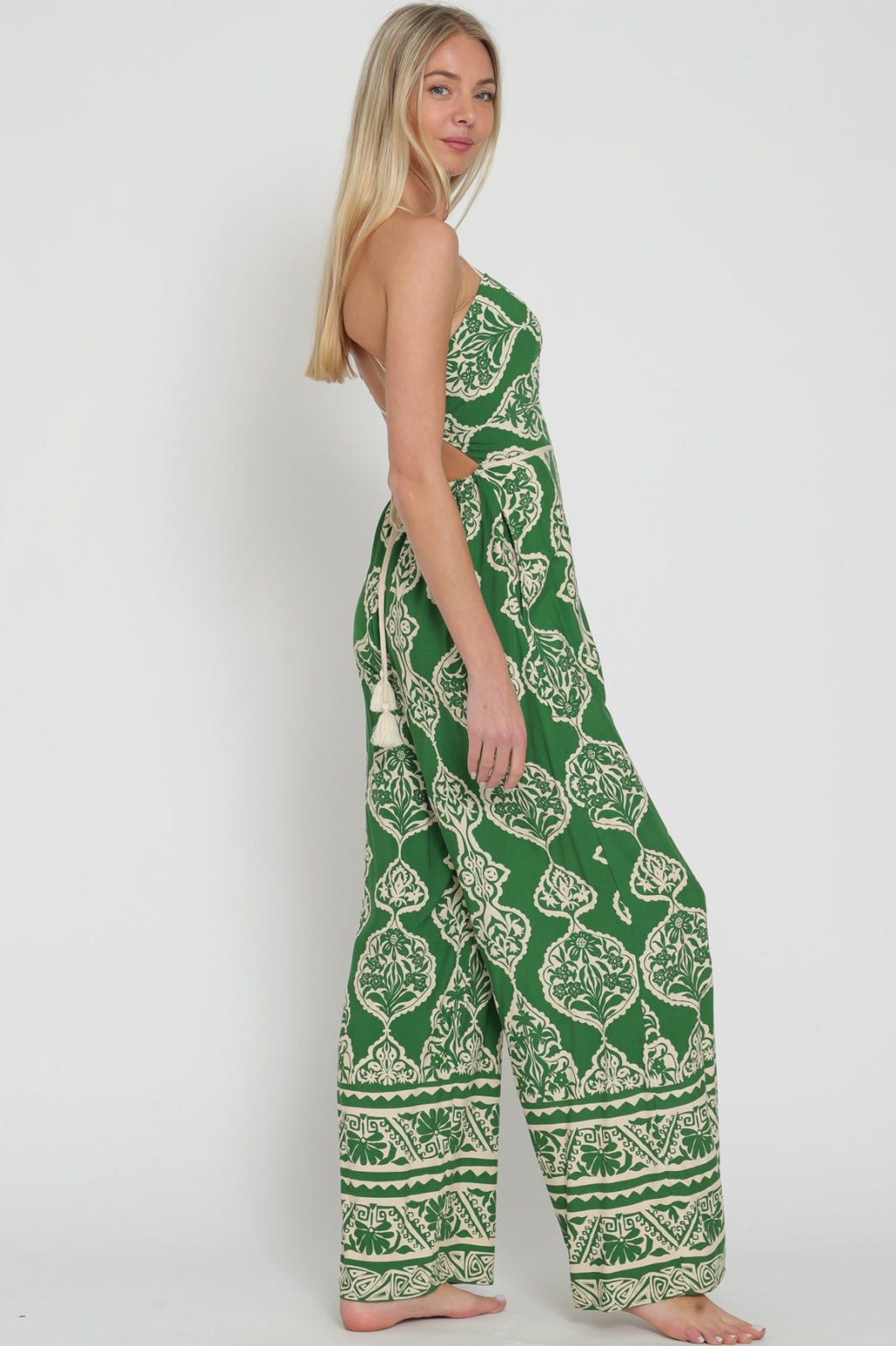 Kelly Jumpsuit styled at Raggdoll Boutique, perfect for stylish summer outfits Texas and coastal fashion.