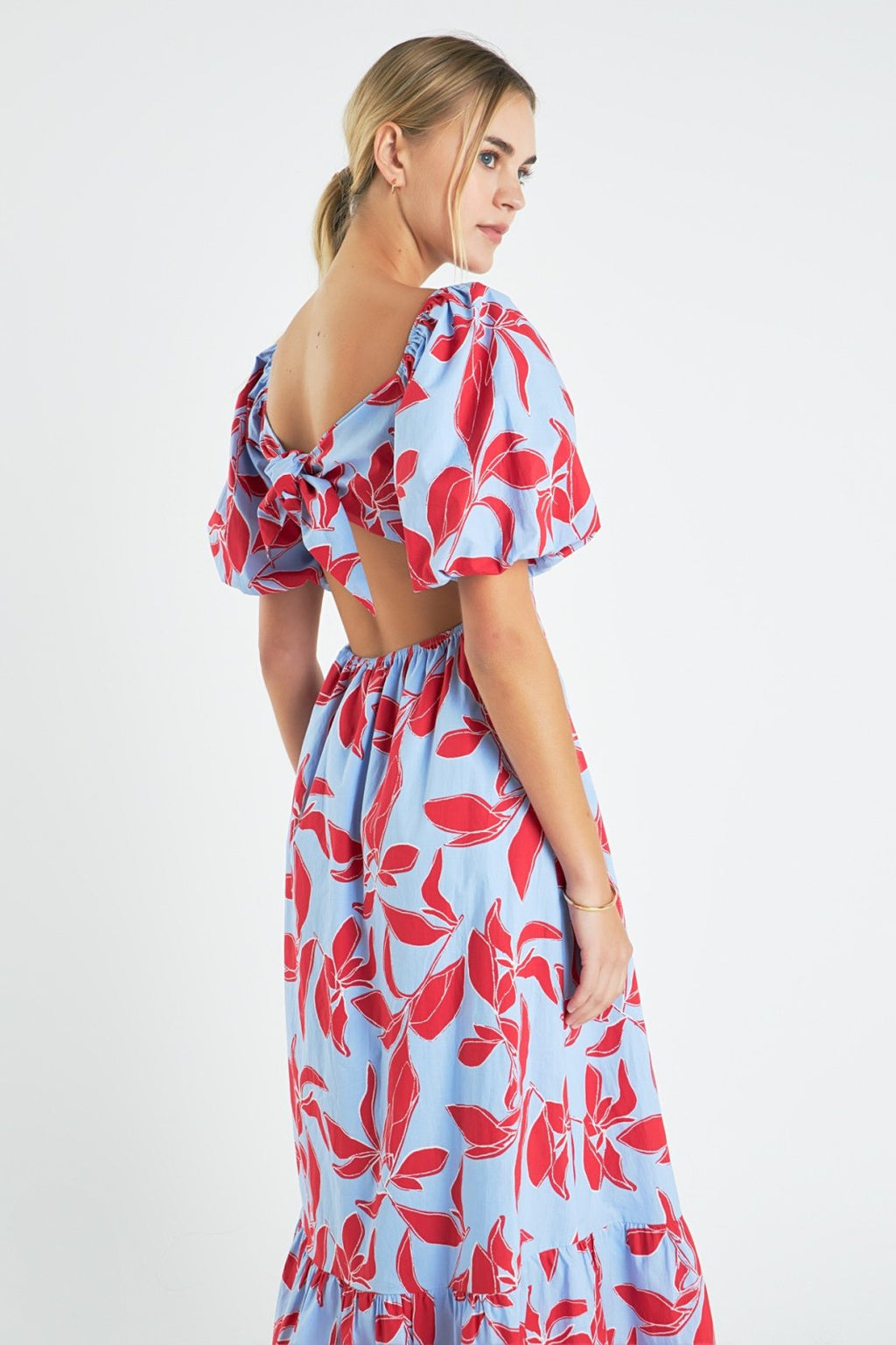 Stylish Perfect Brunch Dress featuring floral pattern, perfect for coastal boutique clothing and tropical vacations.