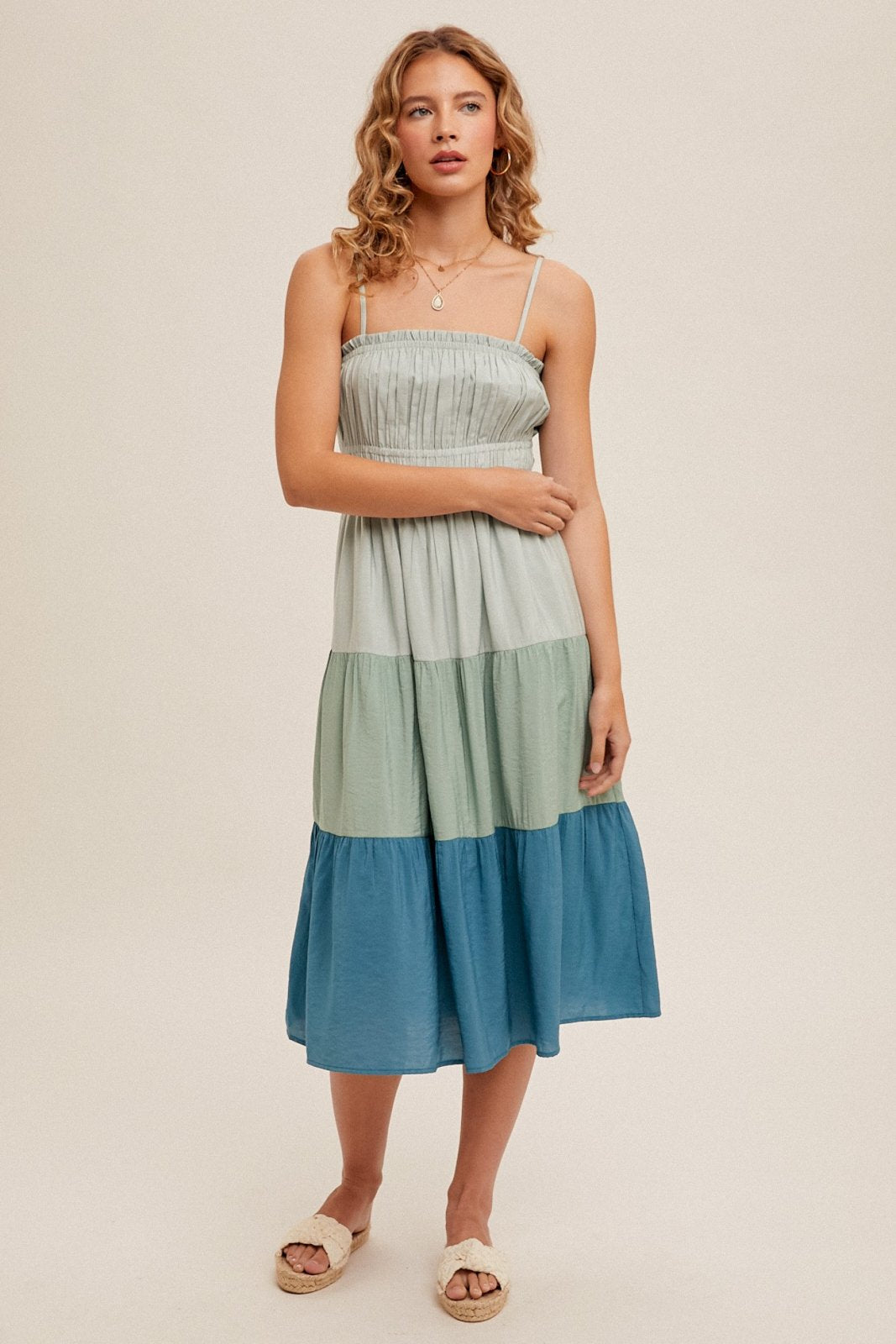 Darla Dress from Raggdoll Boutique featuring coastal style with soft colors, perfect for summer outfits Texas.