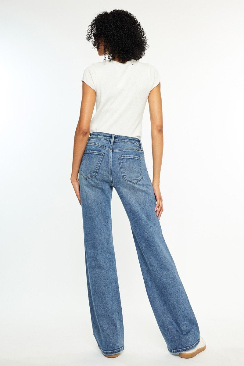 High rise 90's flare jeans by KanCan, perfect for Port Aransas boutique style and curvy plus size fashion.