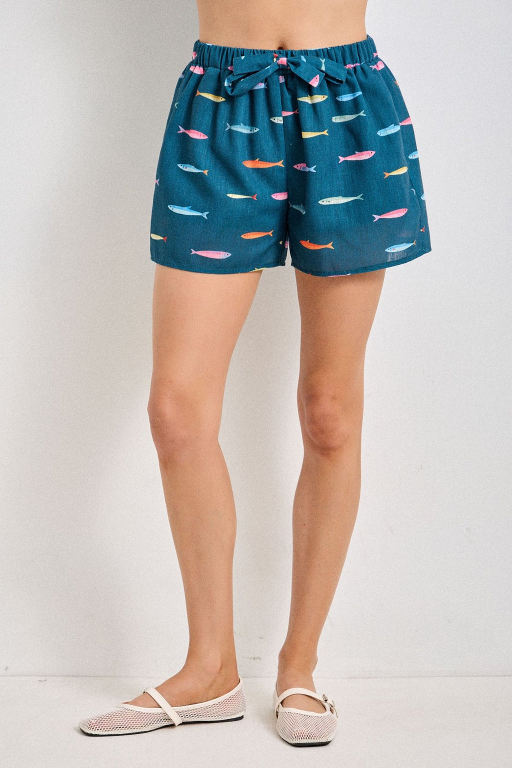 "Fishy" Shorts in Teal