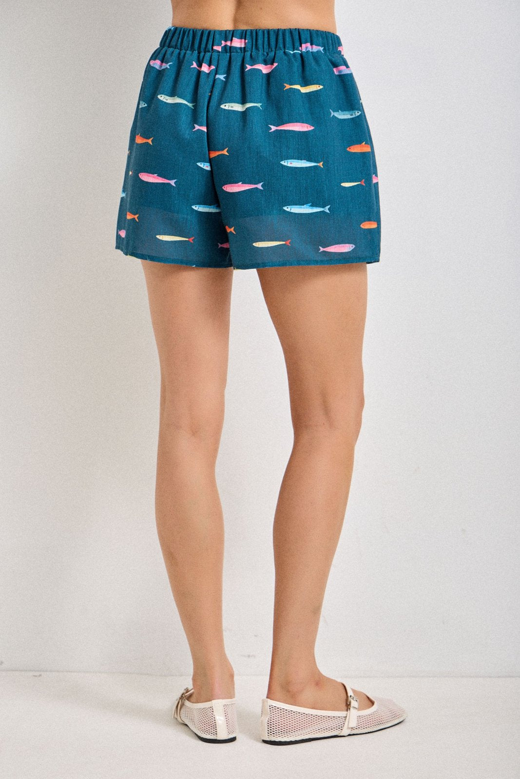 "Fishy" Shorts in Teal