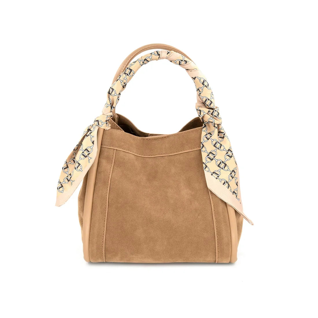 Gianna Suede Bag- Tan