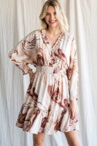 SWEET SWIRL PRINT DRESS WITH RUFFLE TRIM from Raggdoll Boutique, a trendy coastal style for summer outfits in Texas.