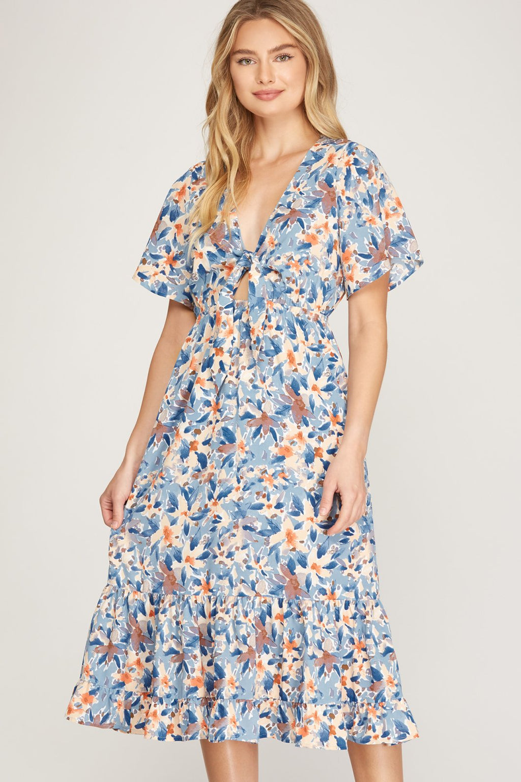 FLIRTY IN FLORAL DRESS from Raggdoll Boutique, perfect for summer outfits in Texas and coastal fashion.
