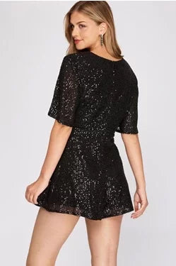 SPARKLES! SOFT SEQUIN ROMPER from Raggdoll Boutique, perfect for trendy coastal style and summer outfits Texas.