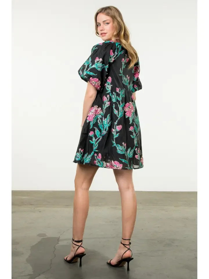 Stylish Tamara dress with floral print, perfect for coastal boutique clothing and beach dresses from Port Aransas boutique.