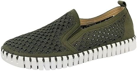 DEEP OLIVE TULIPS by ILSE JACOBSEN 140 slip-on shoe with perforated upper for trendy coastal style.