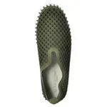 DEEP OLIVE PLATFORM TULIPS by ILSE JACOBSEN 3373 top view showcasing trendy design and perforated details.