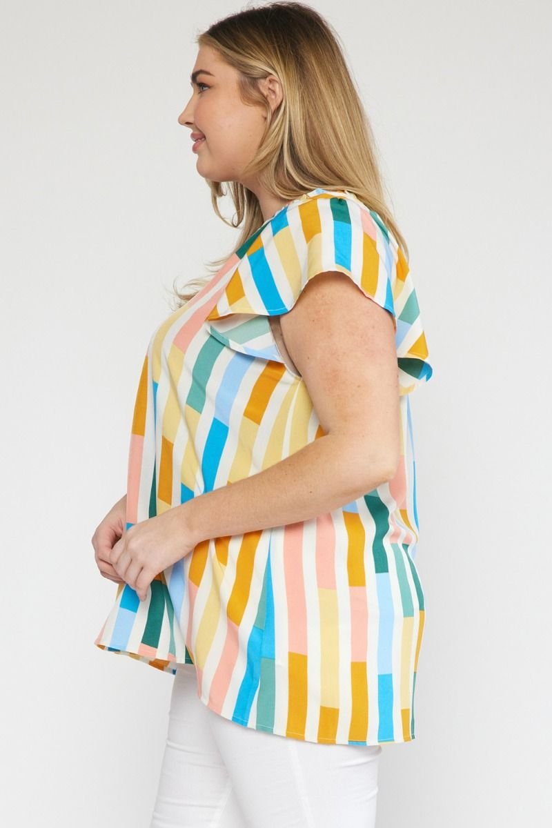PLUS STRIPED TOP from Raggdoll Boutique, perfect for trendy coastal style and summer outfits Texas.