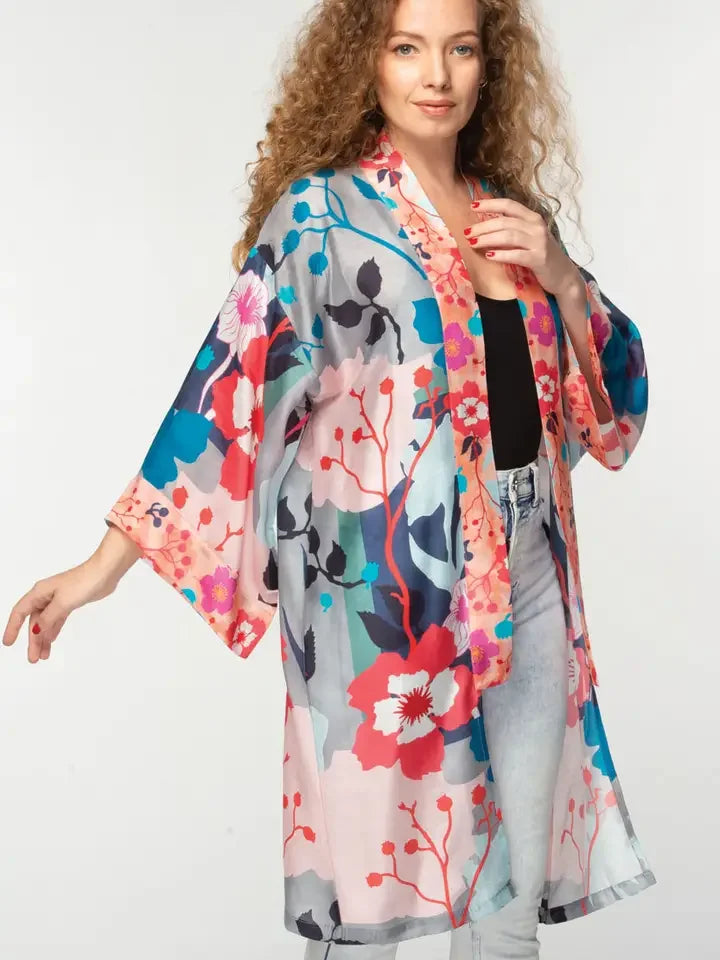 Malini Cupro Kimonos- Silver