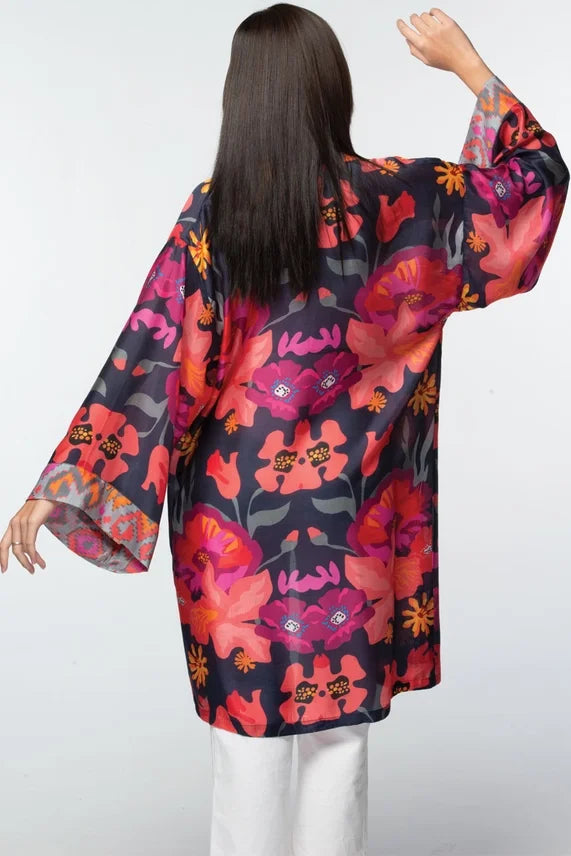 Malini Cupro Kimonos-Navy