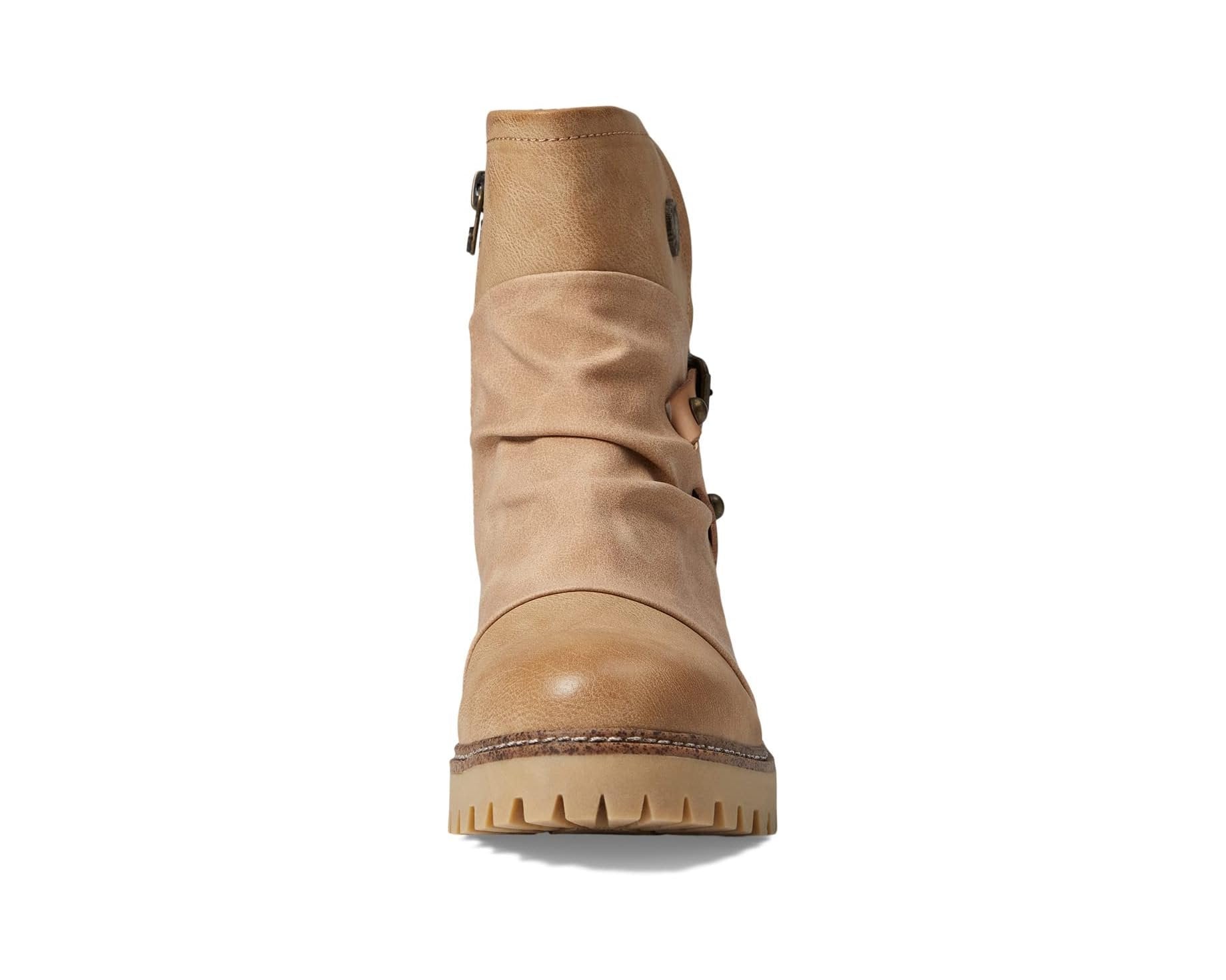 Blowfish Motto Boots featuring a stylish synthetic upper and unique buckle detail, perfect for summer outfits Texas.