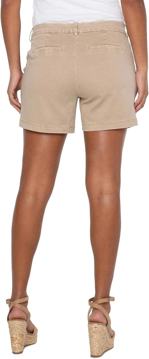 Liverpool Kelsey Trouser Shorts in Biscuit Tan, perfect for summer outfits Texas at Raggdoll Boutique.