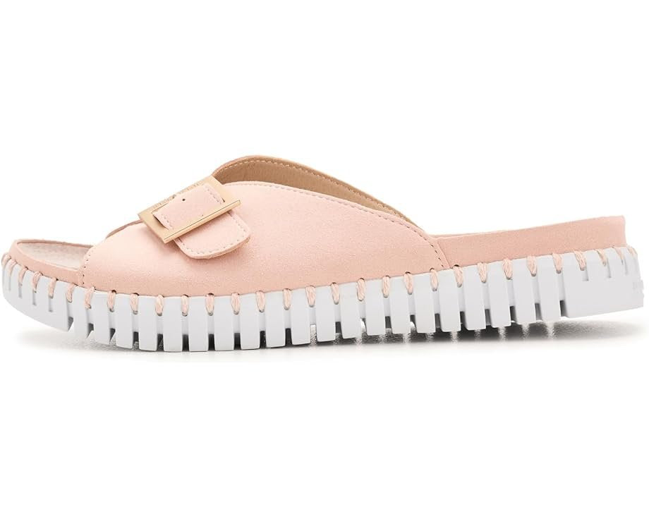 One-Buckle Sandal in Adobe Rose by Ilse Jacobsen 1035